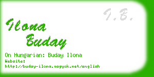 ilona buday business card